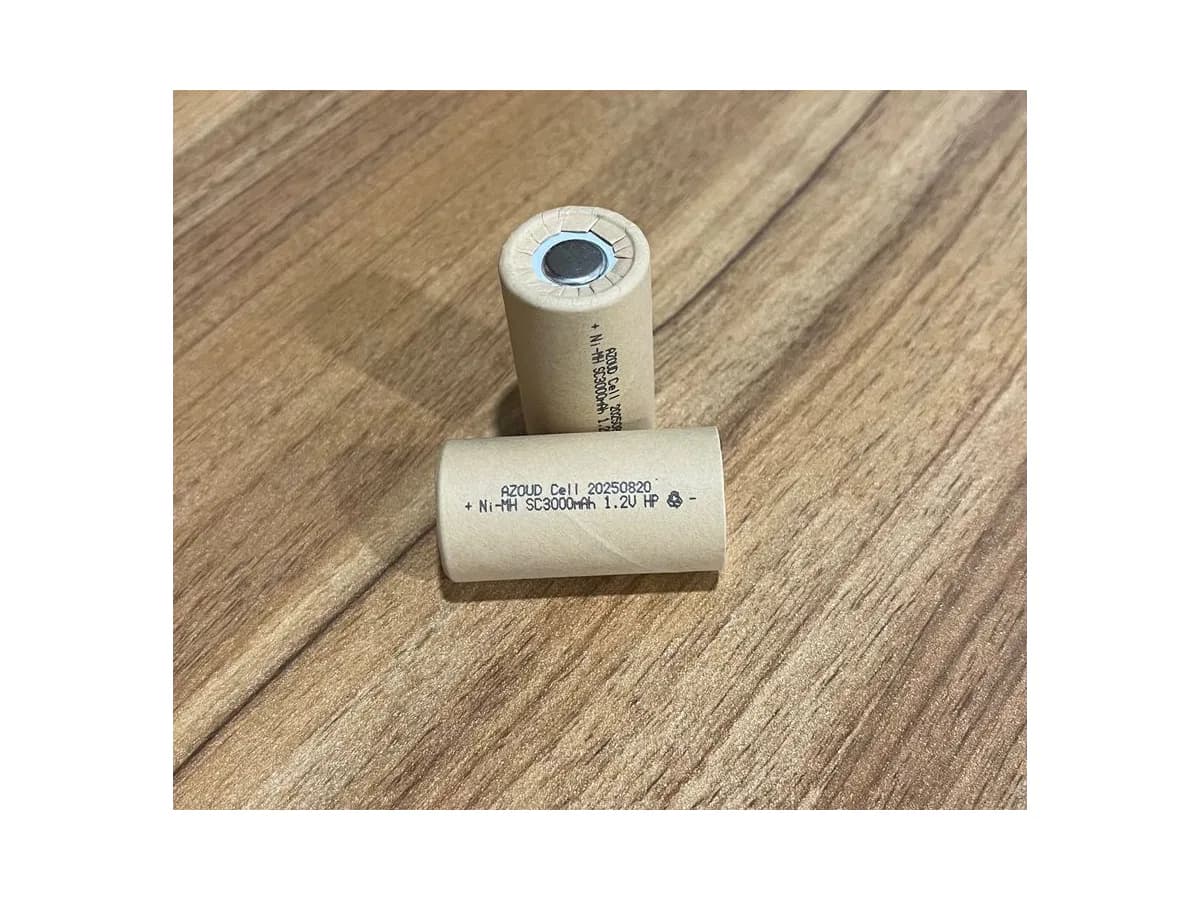 باتری نیکل متال SC شارژی 1.2 ولت  3000mAh-10C برند آزودسل